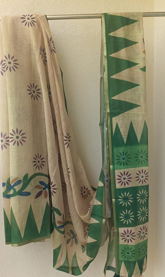 Linen saree