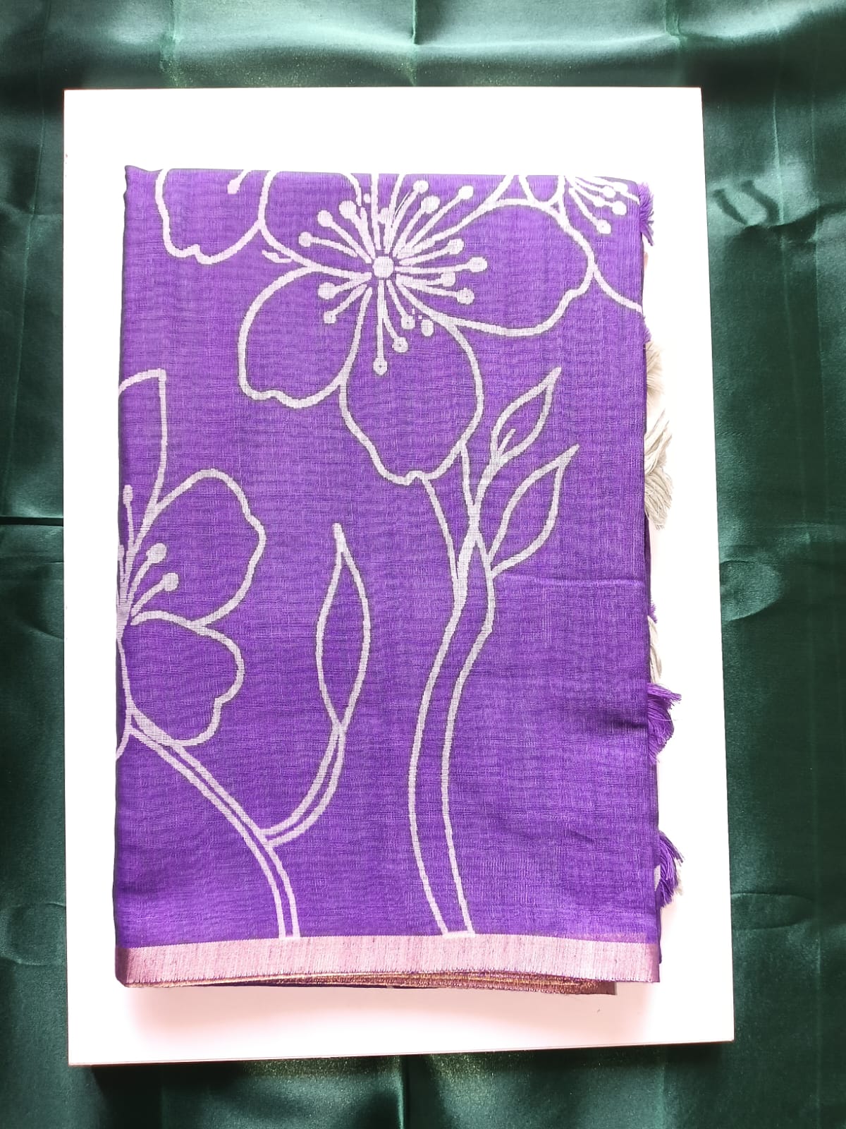 Linen saree
