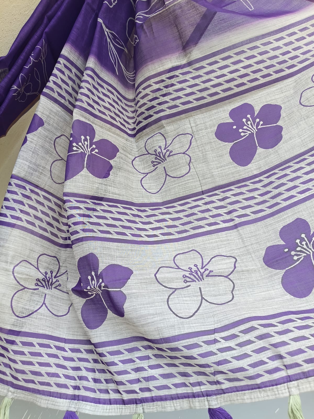 Linen saree