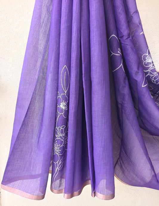 Linen saree