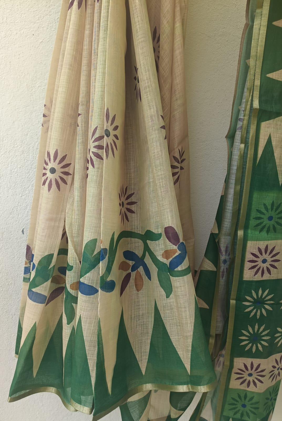 Linen saree
