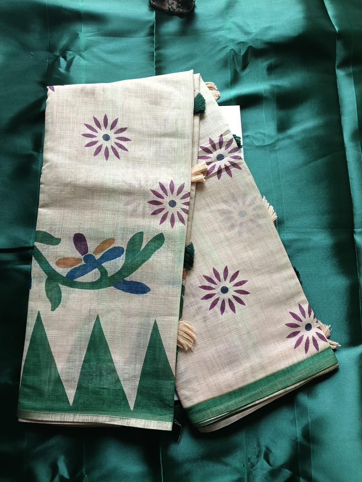 Linen saree
