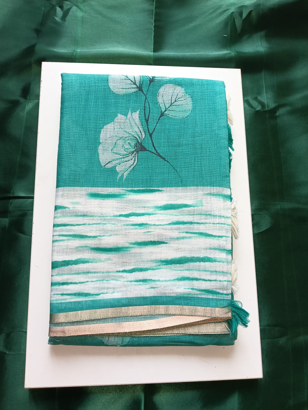 Linen saree