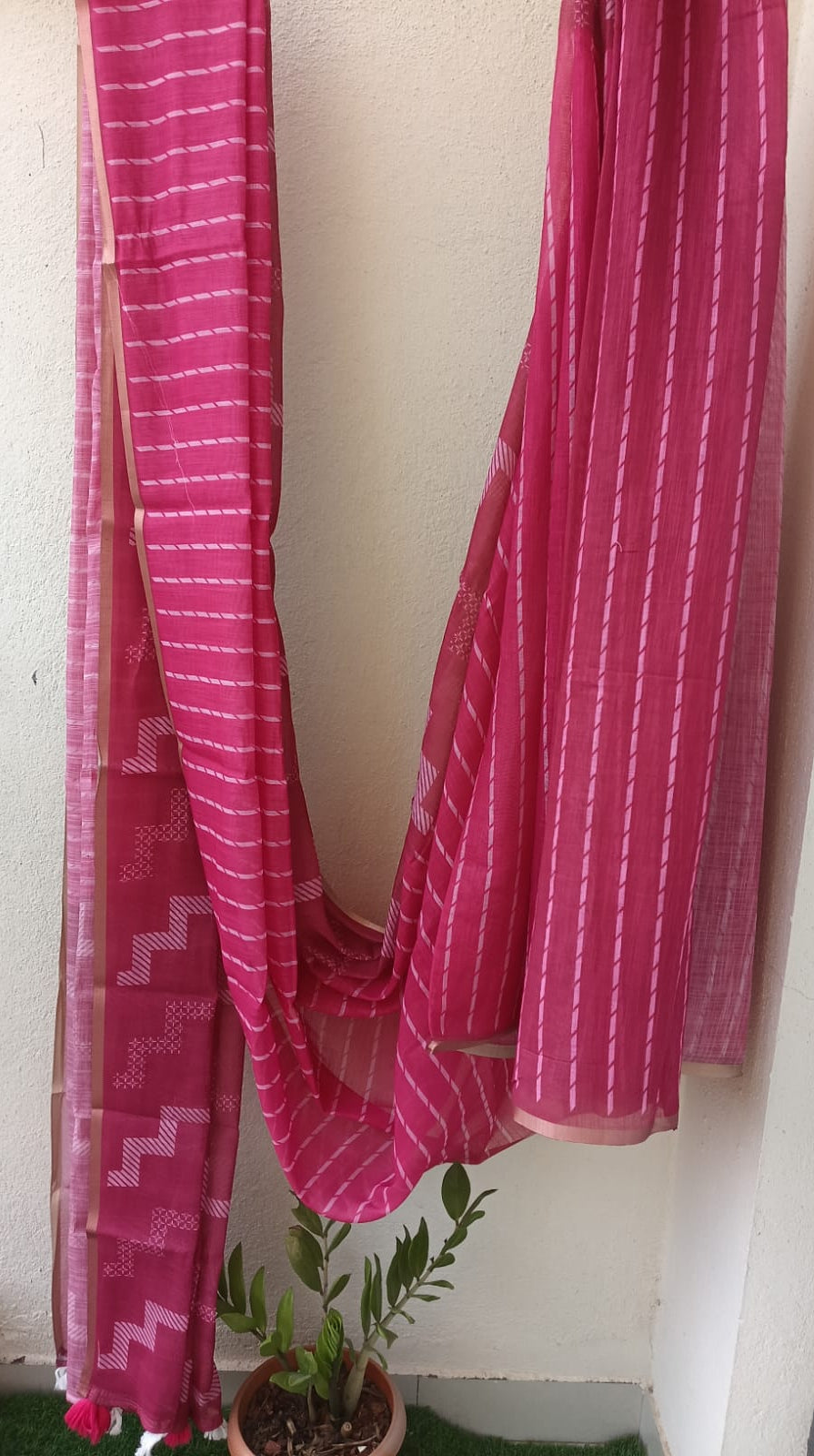 Linen saree