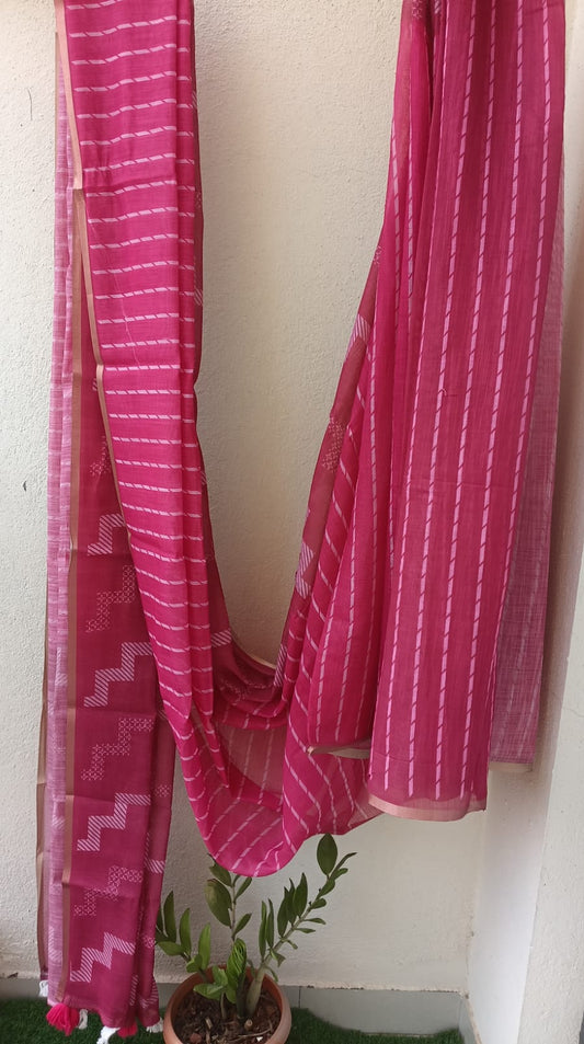 Linen saree