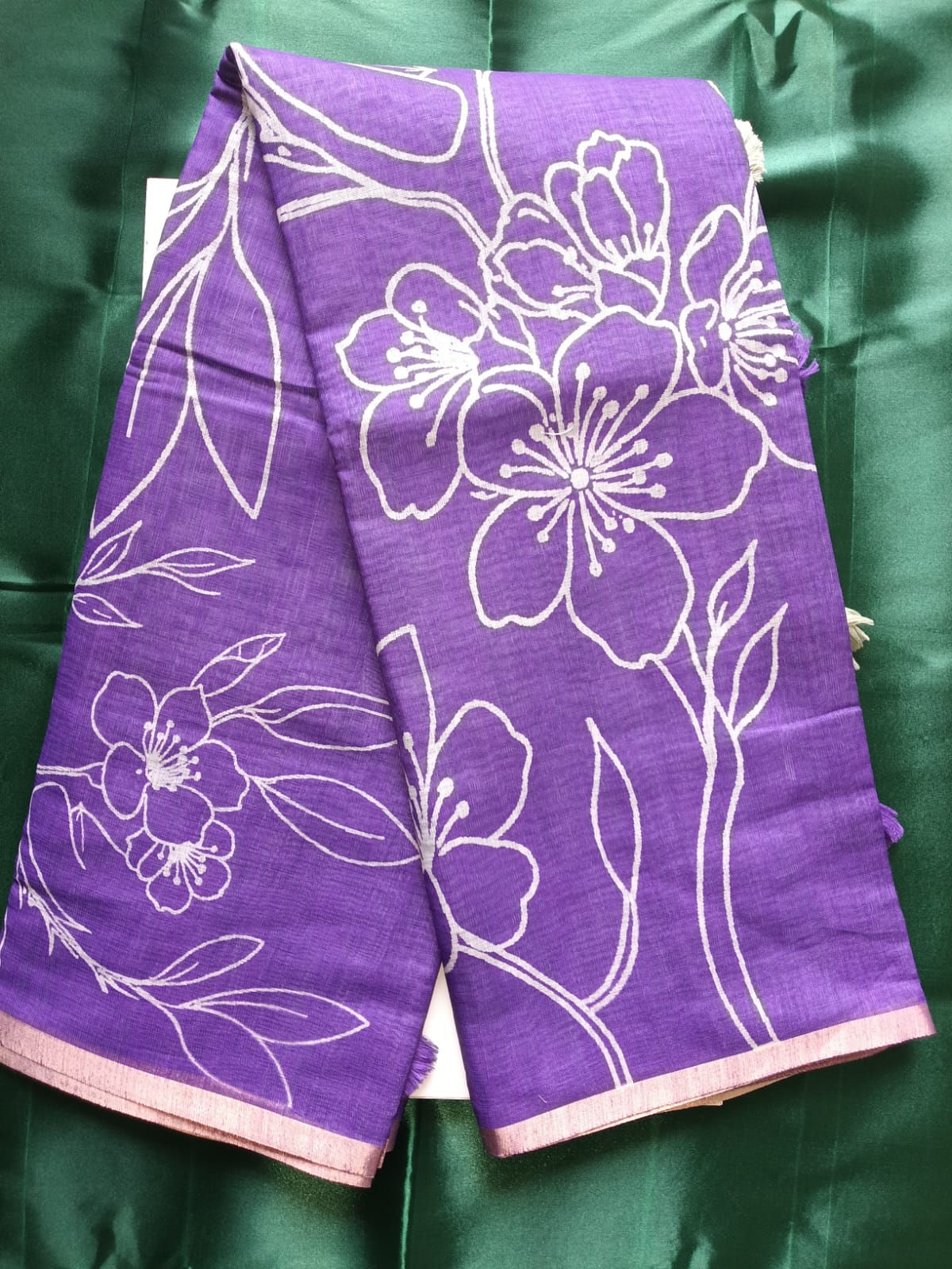 Linen saree