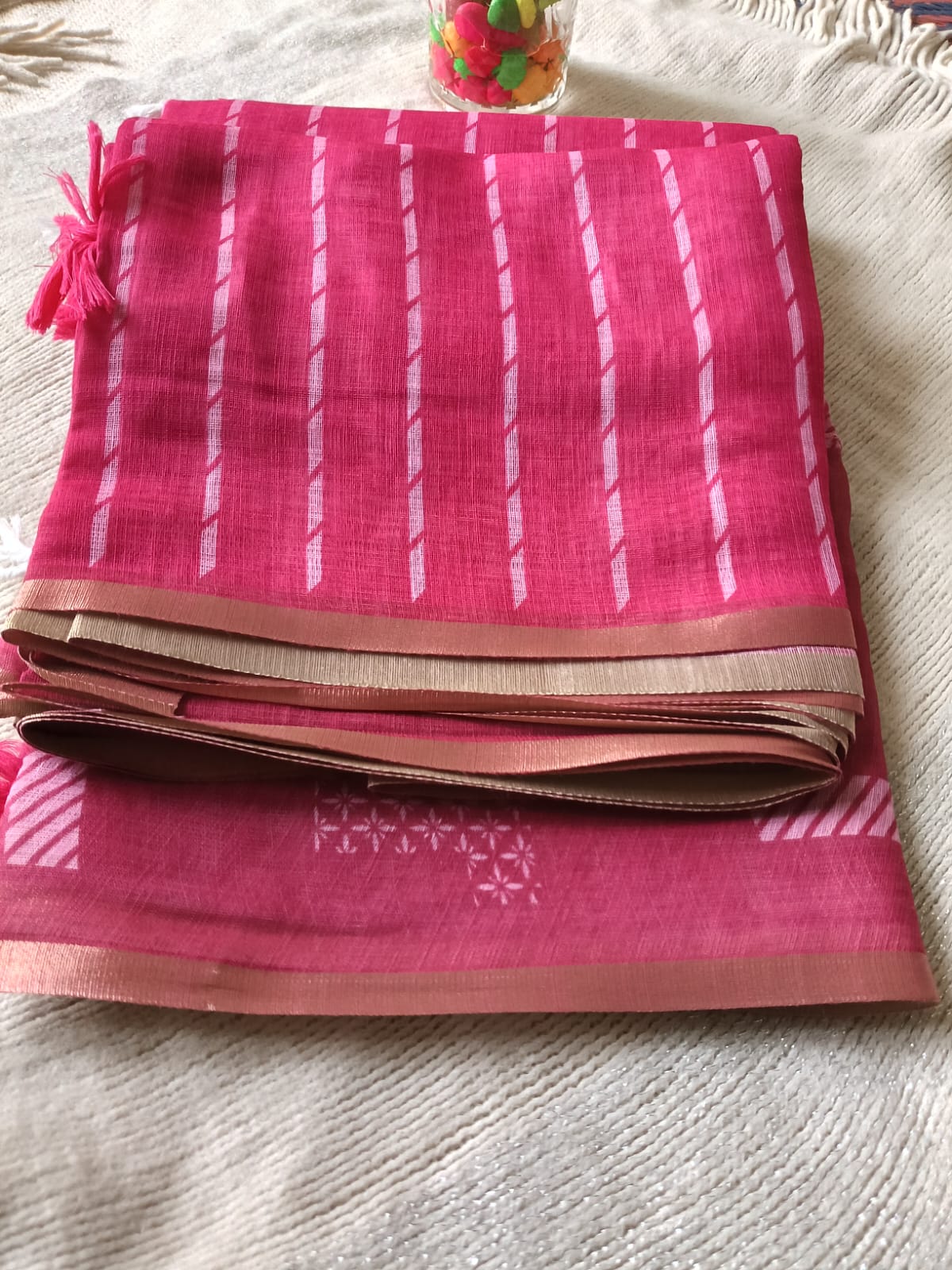 Linen saree