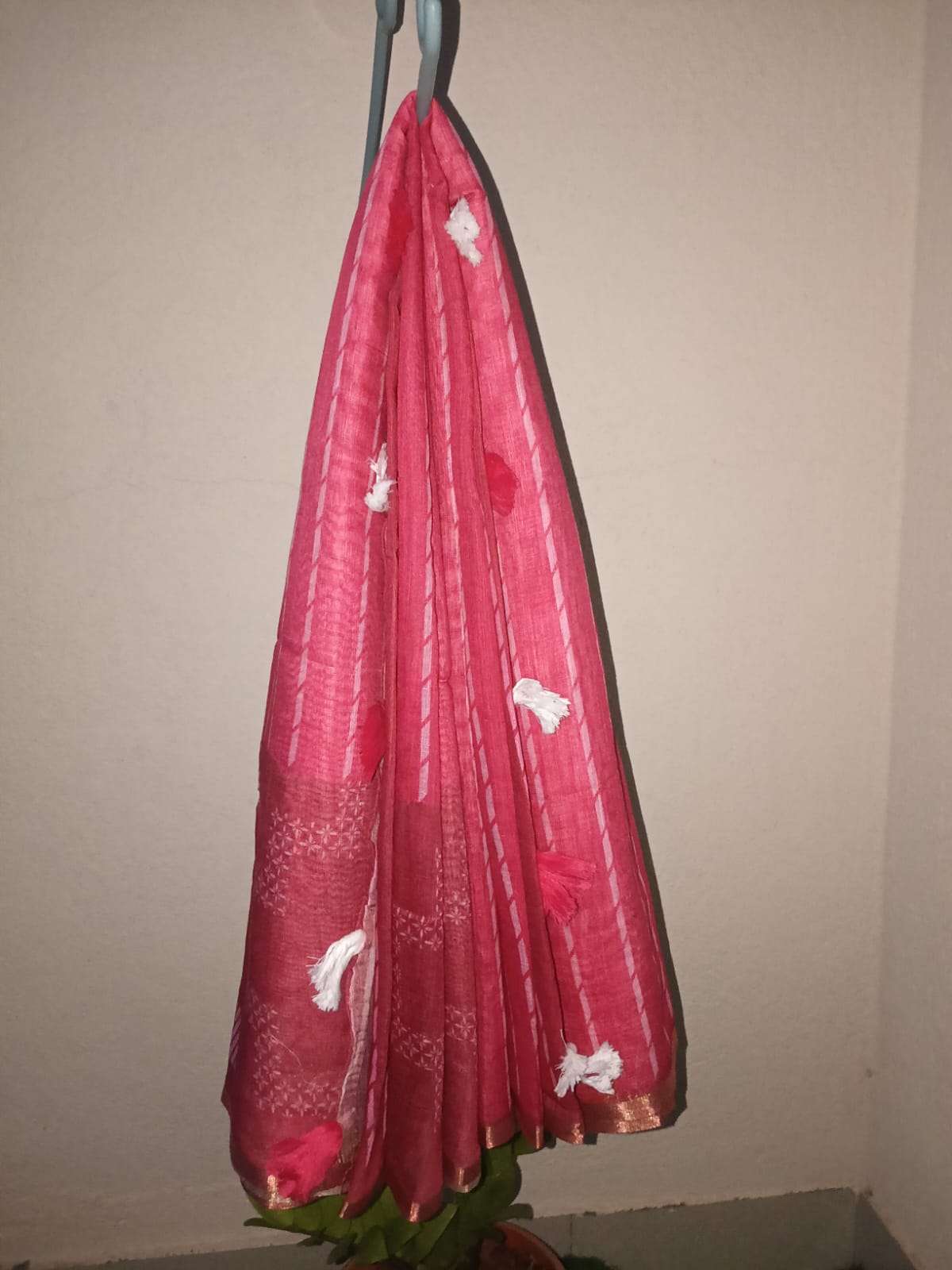 Linen saree