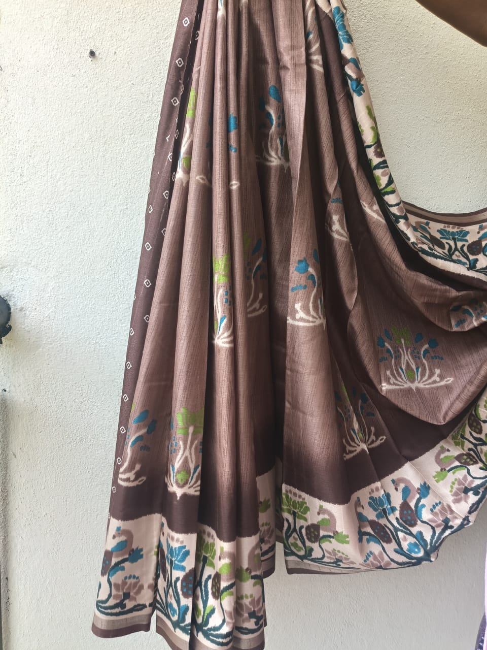 Cotton silk with Digital print saree